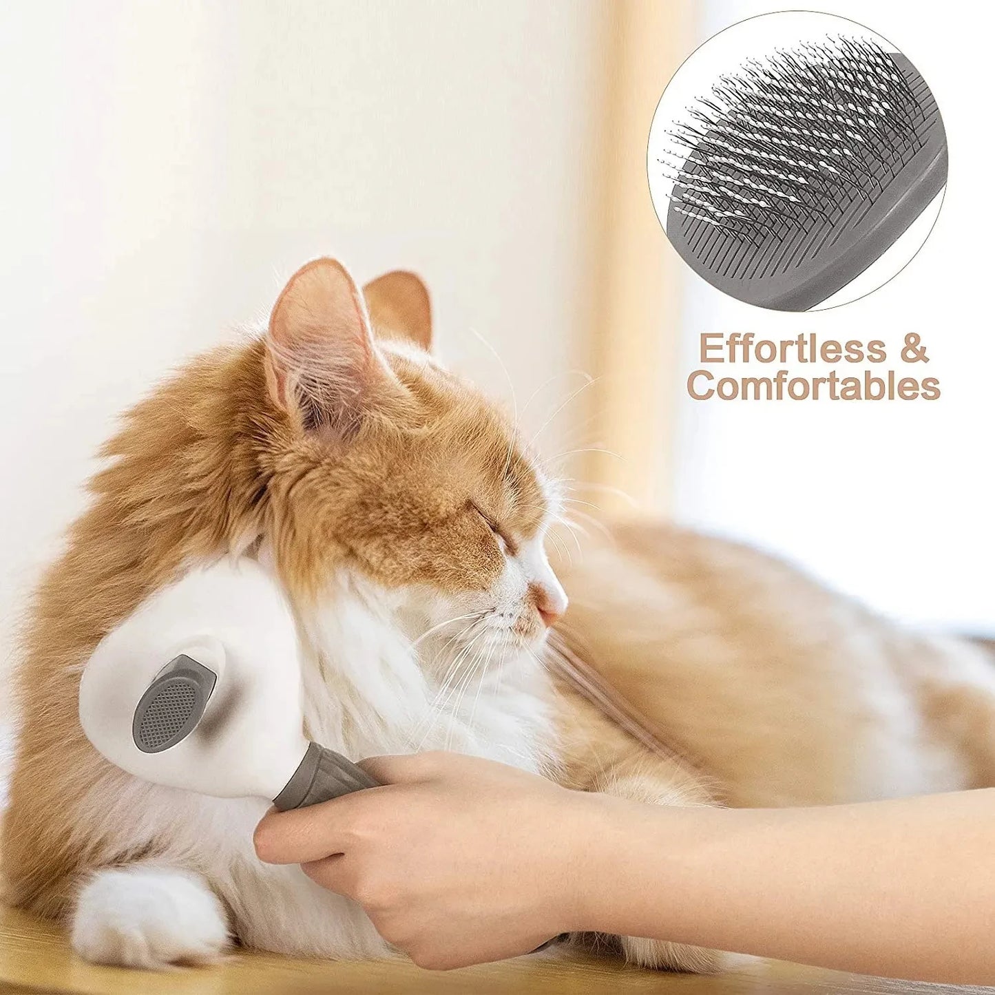 Cepillo para perros y gatos, peine autolimpiante para quitar el pelo de mascotas, herramientas de aseo para perros y gatos, peine para desmastar mascotas, accesorios para perros