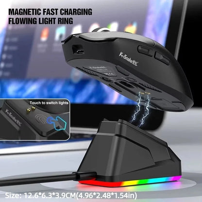 Ratón Bluetooth X11 PAW3311 multimodo, ratón inalámbrico táctil RGB de 12000 DPI, ratón programable de alta precisión para juegos, uso para juegos