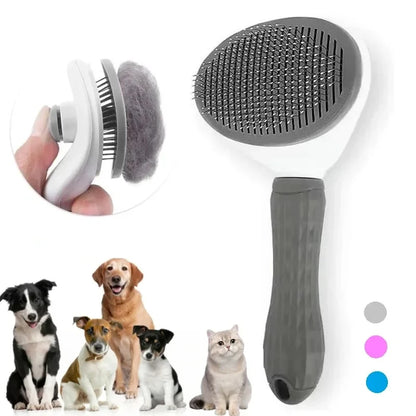 Cepillo para perros y gatos, peine autolimpiante para quitar el pelo de mascotas, herramientas de aseo para perros y gatos, peine para desmastar mascotas, accesorios para perros