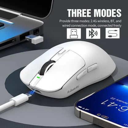 Ratón Bluetooth X11 PAW3311 multimodo, ratón inalámbrico táctil RGB de 12000 DPI, ratón programable de alta precisión para juegos, uso para juegos