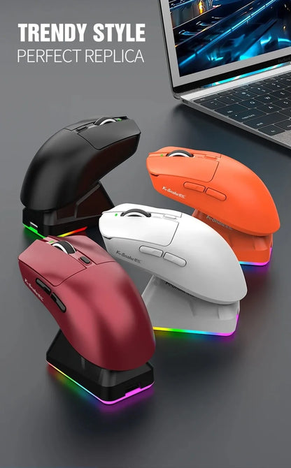 Ratón Bluetooth X11 PAW3311 multimodo, ratón inalámbrico táctil RGB de 12000 DPI, ratón programable de alta precisión para juegos, uso para juegos
