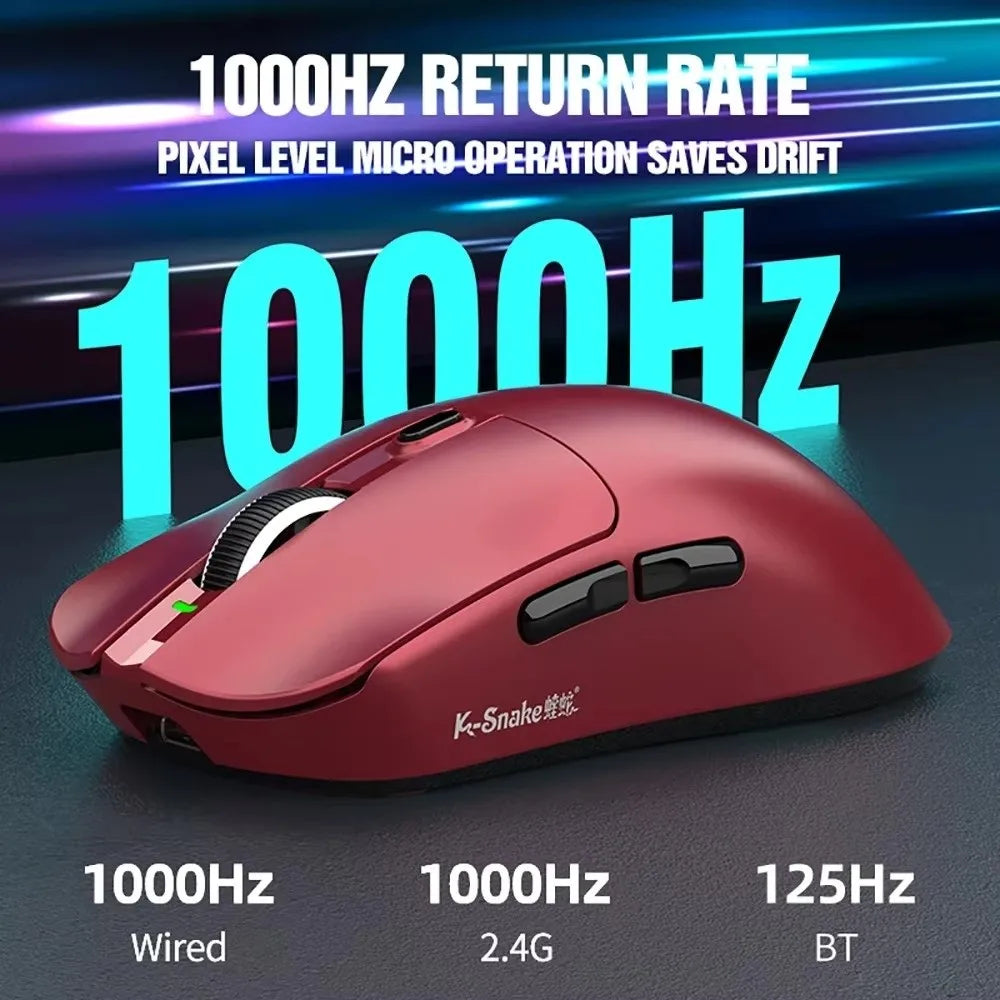 Ratón Bluetooth X11 PAW3311 multimodo, ratón inalámbrico táctil RGB de 12000 DPI, ratón programable de alta precisión para juegos, uso para juegos
