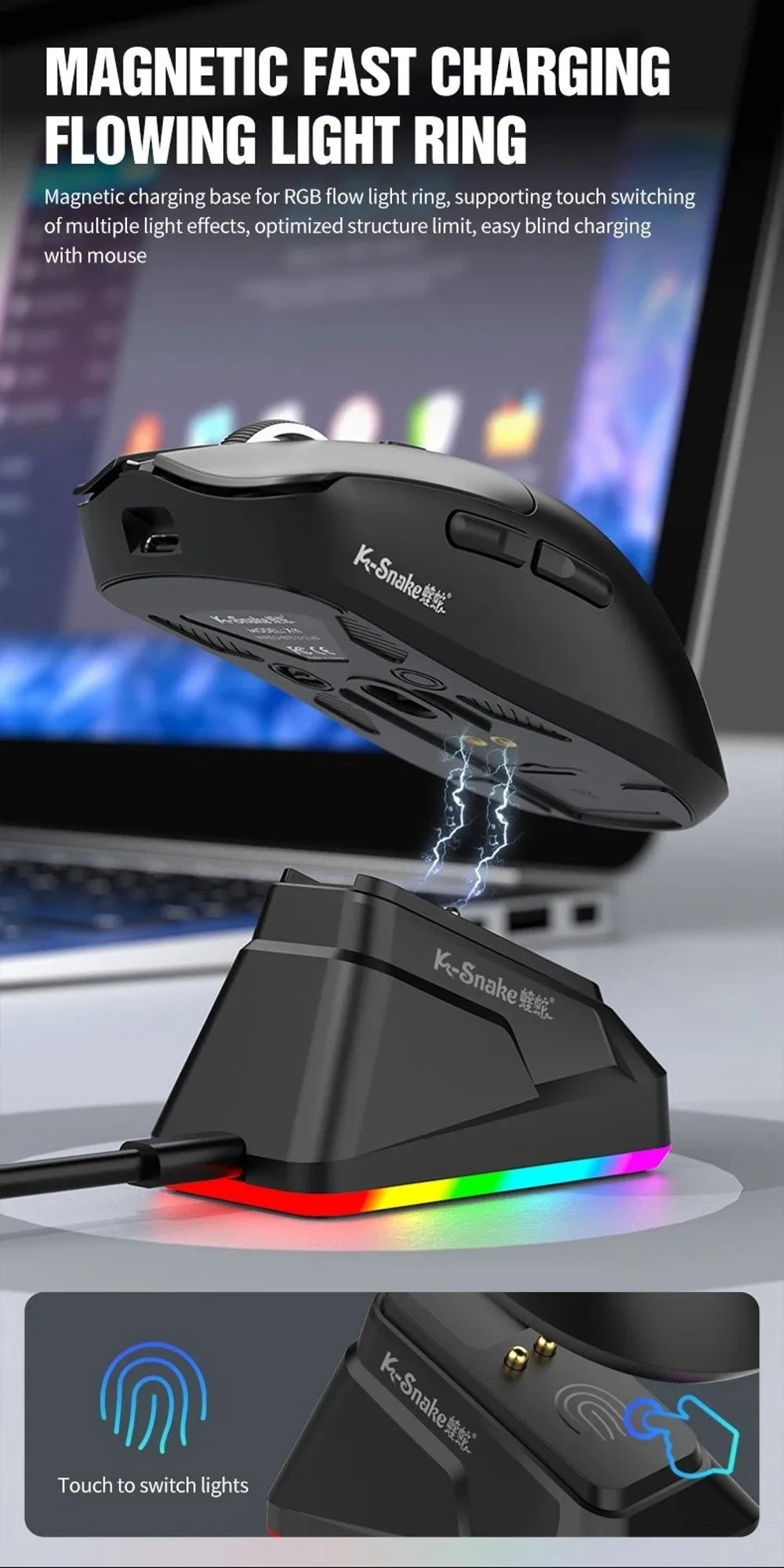 Ratón Bluetooth X11 PAW3311 multimodo, ratón inalámbrico táctil RGB de 12000 DPI, ratón programable de alta precisión para juegos, uso para juegos