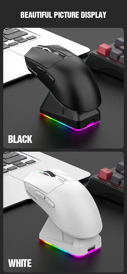 Ratón Bluetooth X11 PAW3311 multimodo, ratón inalámbrico táctil RGB de 12000 DPI, ratón programable de alta precisión para juegos, uso para juegos