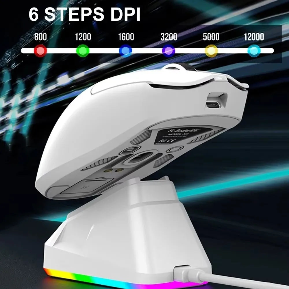 Ratón Bluetooth X11 PAW3311 multimodo, ratón inalámbrico táctil RGB de 12000 DPI, ratón programable de alta precisión para juegos, uso para juegos